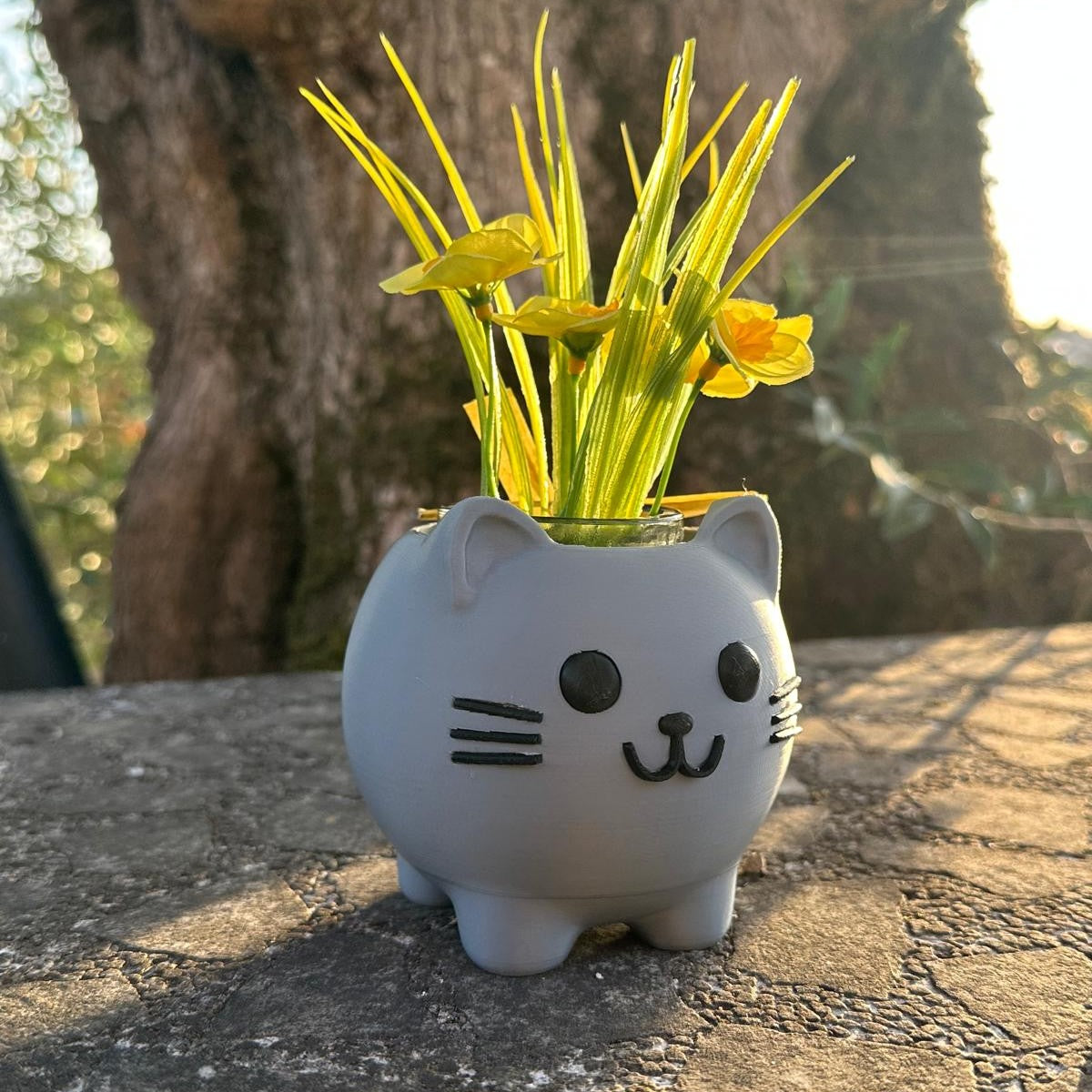 Mini Vaso Gato 🐱 – Impressão 3D